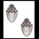Multistrand Pearl Drop Chandelier Earrings – handcrafted 92.5 sterling silver earrings by My Motifs