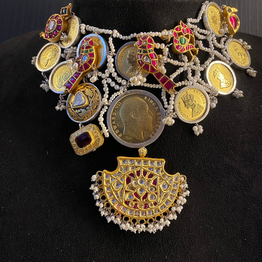 Ragh – handcrafted dual-tone 92.5 sterling silver necklace by My Motifs