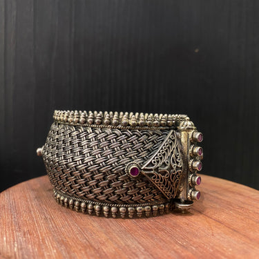 Kavah – handcrafted 92.5 sterling silver kada by My Motifs, view 2