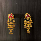 Urvay – handcrafted gold-tone 92.5 sterling silver earrings by My Motifs