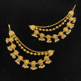 Athya – handcrafted dual-tone 92.5 sterling silver ear chain by My Motifs