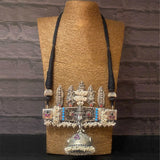 Ganesha Oxidised Haar – handcrafted oxidised 92.5 sterling silver necklace by My Motifs