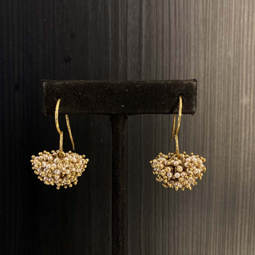 Itish – handcrafted gold-tone 92.5 sterling silver earrings by My Motifs