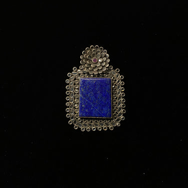 Simh – handcrafted 92.5 sterling silver pendant by My Motifs, view 2