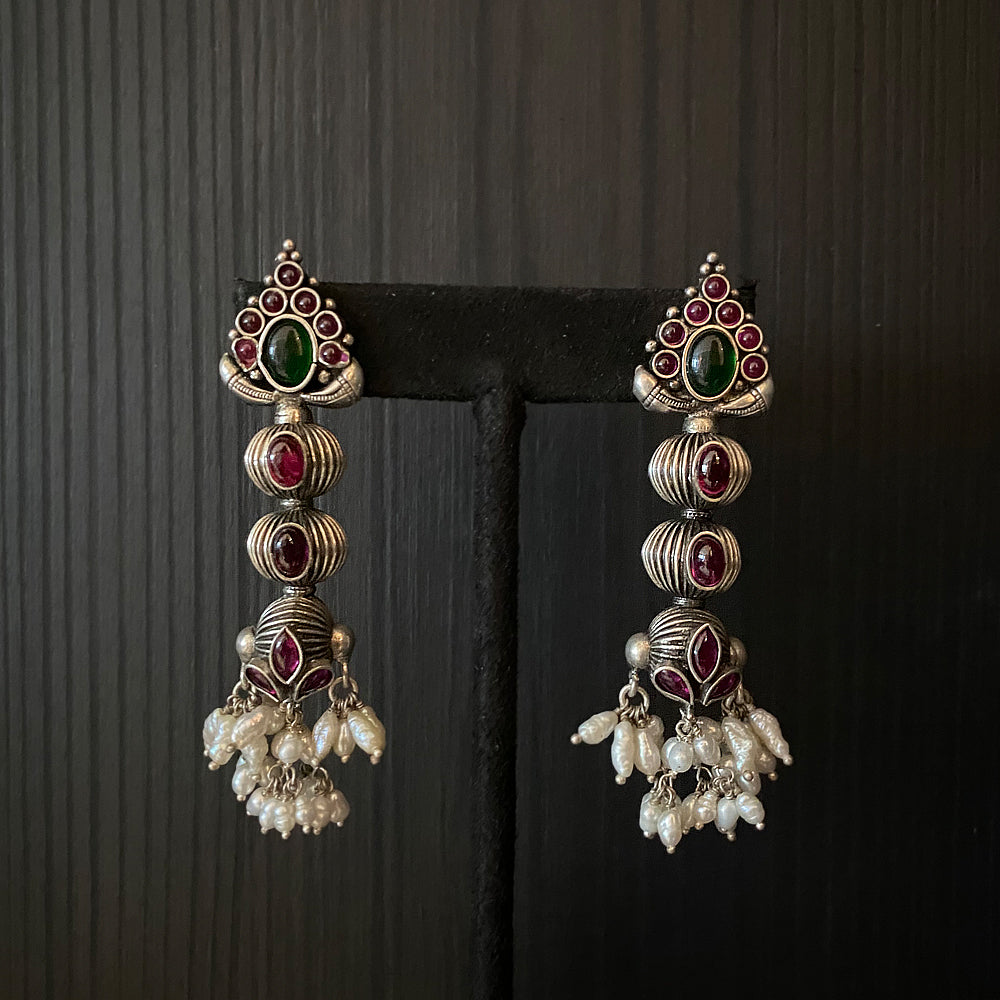 Tricona – handcrafted 92.5 sterling silver earrings by My Motifs