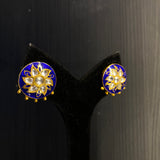 Sahaa – handcrafted gold-tone 92.5 sterling silver earrings by My Motifs, view 2