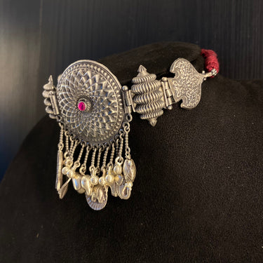Virit – handcrafted 92.5 sterling silver necklace by My Motifs, view 2