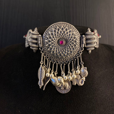 Virit – handcrafted 92.5 sterling silver necklace by My Motifs, view 3