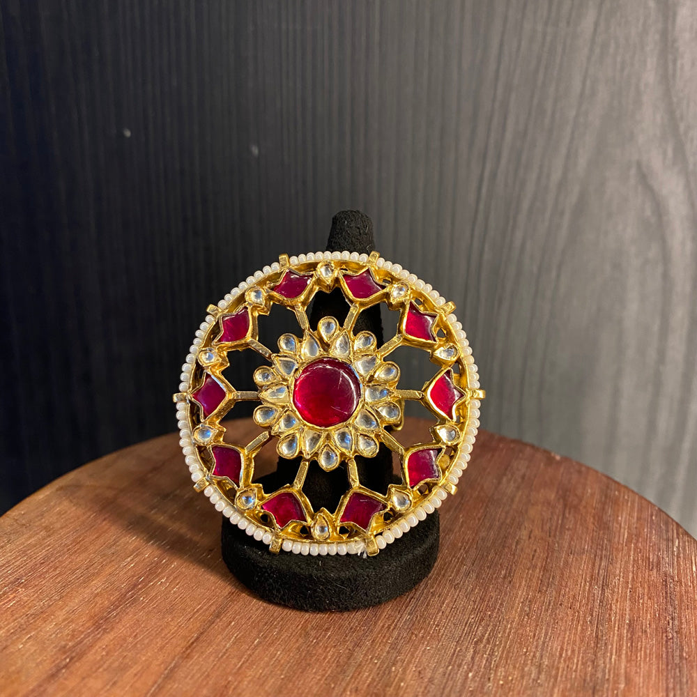 Ikavi – handcrafted gold-tone 92.5 sterling silver ring by My Motifs