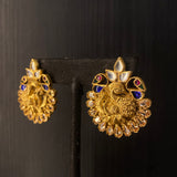 Alit – handcrafted dual-tone 92.5 sterling silver earrings by My Motifs, view 2