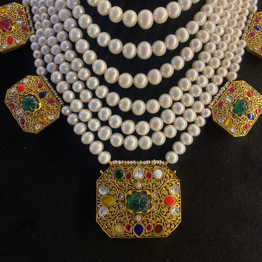 Jiyam – handcrafted dual-tone 92.5 sterling silver necklace by My Motifs, view 2