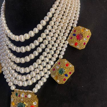 Jiyam – handcrafted dual-tone 92.5 sterling silver necklace by My Motifs, view 3