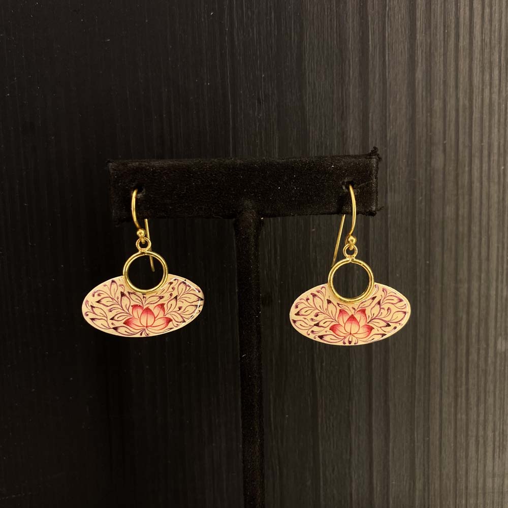 Akrura – handcrafted gold-tone 92.5 sterling silver earrings by My Motifs