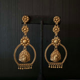 Lekha – handcrafted gold-tone 92.5 sterling silver earrings by My Motifs