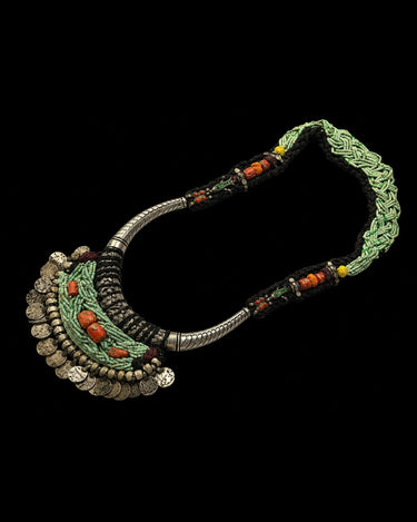 Aaranya – handcrafted oxidised 92.5 sterling silver necklace by My Motifs, view 2