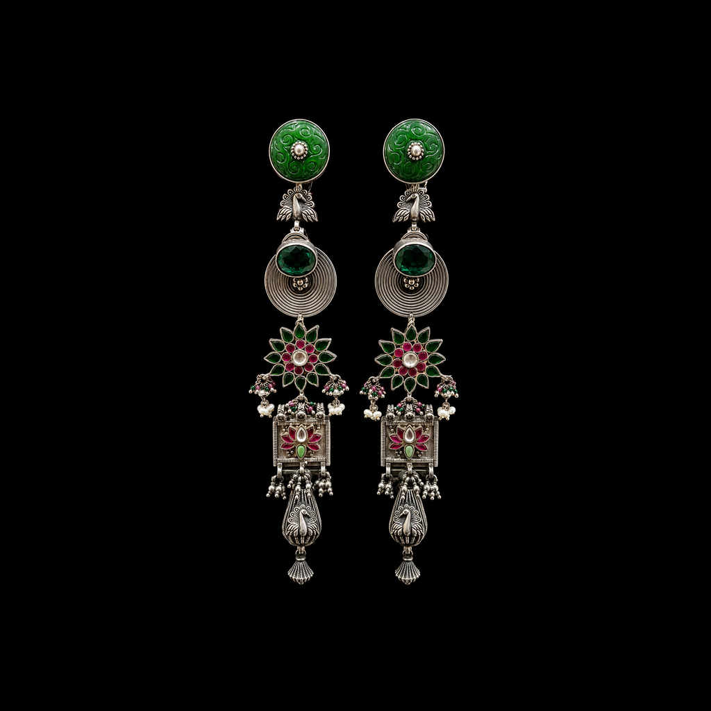 Avyra – handcrafted 92.5 sterling silver earrings by My Motifs