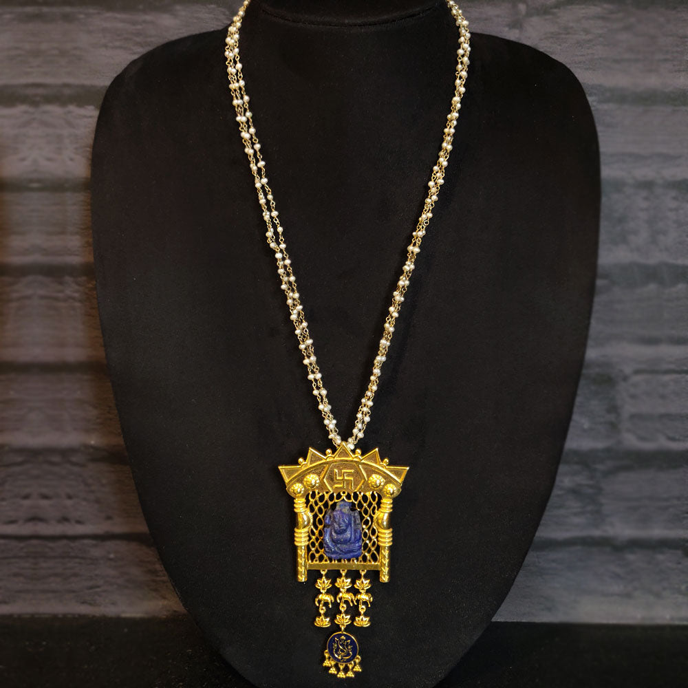 Shri Ganesha Pendant Necklace – handcrafted 92.5 sterling silver necklace by My Motifs