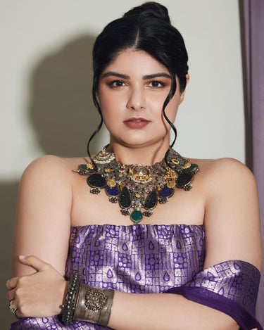 Amal – handcrafted oxidised 92.5 sterling silver kada by My Motifs, view 4