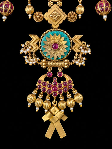 Udir – handcrafted gold-tone 92.5 sterling silver pendant by My Motifs, view 2
