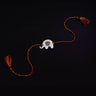 Multicolour Elephant Coin Rakhi – handcrafted 92.5 sterling silver rakhi by My Motifs
