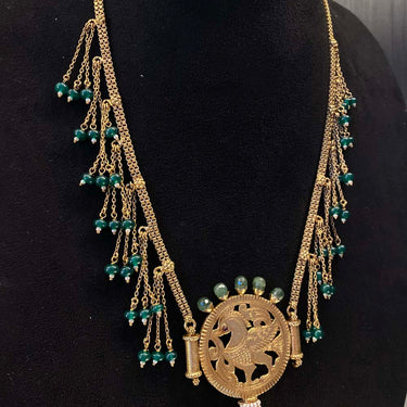 Ikira – handcrafted gold-tone 92.5 sterling silver necklace by My Motifs, view 3
