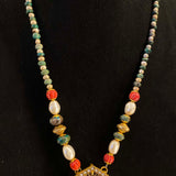 Urava – handcrafted gold-tone 92.5 sterling silver necklace by My Motifs, view 3
