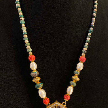 Urava – handcrafted gold-tone 92.5 sterling silver necklace by My Motifs, view 3