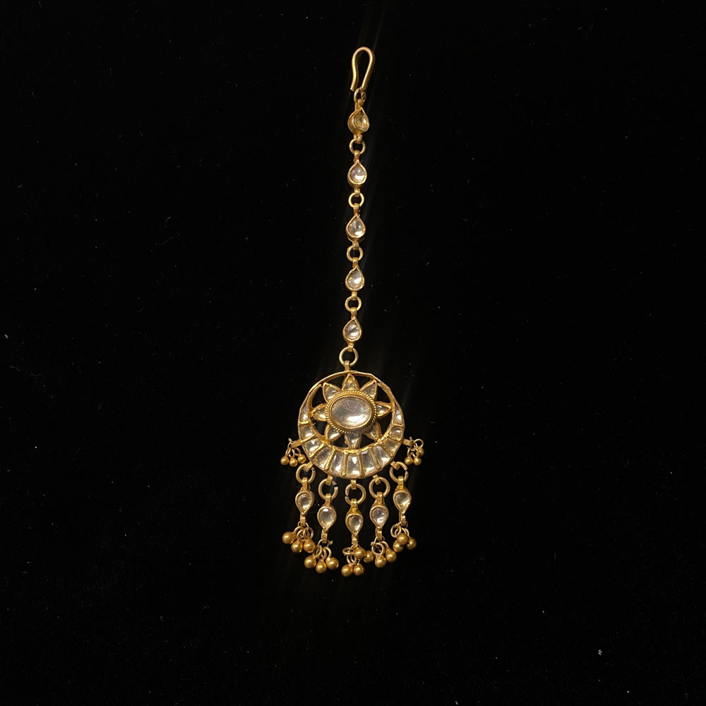 Veni – handcrafted gold-tone 92.5 sterling silver mang tikka by My Motifs