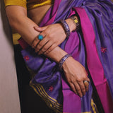 Indigo Meenakari Ethnic Bangles – handcrafted 92.5 sterling silver bangles by My Motifs, view 3