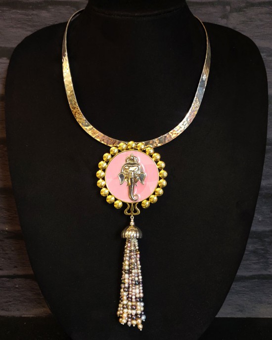 Regal Ganesha Choker With Tassels