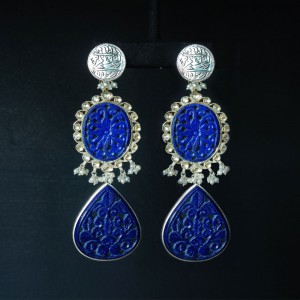 Blue Turkish Drop Earrings