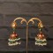 Drop Shaped Kundan Stone Earrings With Ghungroos