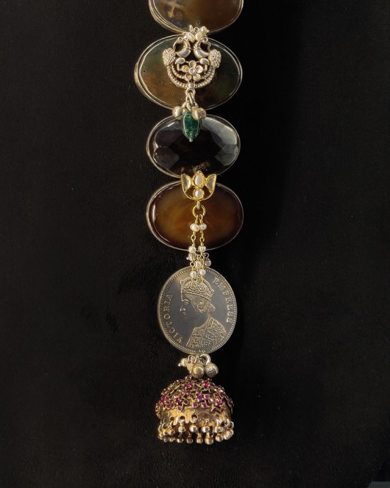 MultiColor Kundan Long Pendant Necklace