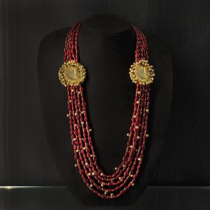 Red Glass Beaded Necklace