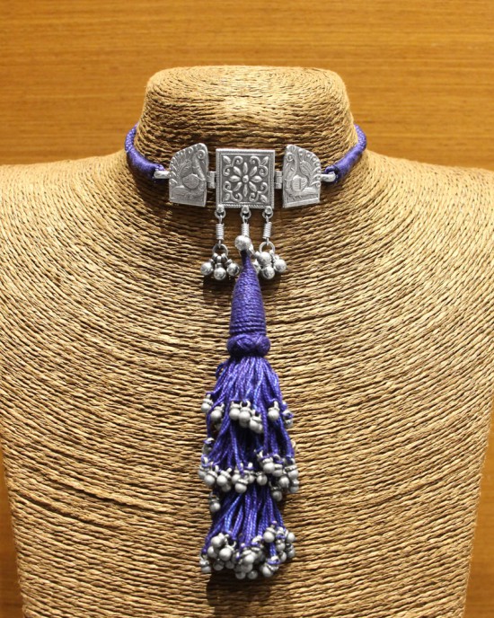 Purple Tassel Choker