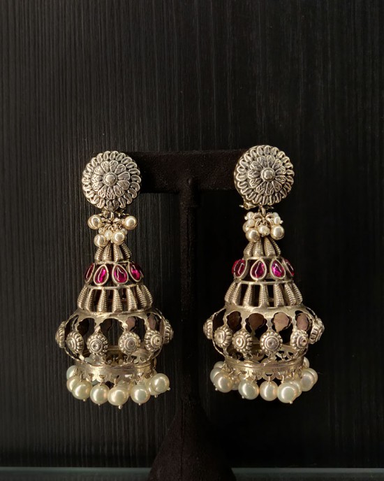 Victorian Earrings With Rubies