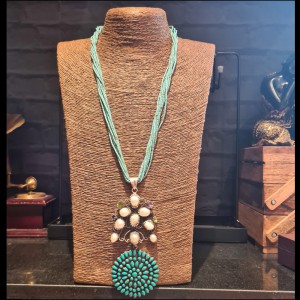 Beaded Aqua Fusion Necklace