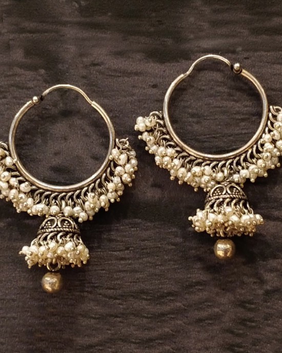 Fresh Water Pearl Chandbali Jhumka