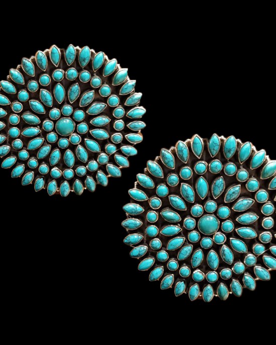 Turquoise Coral Floret Karn Phool