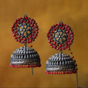 Silver Smriti Jhumka