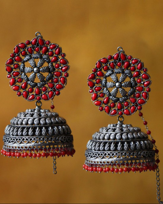 Silver Smriti Jhumka