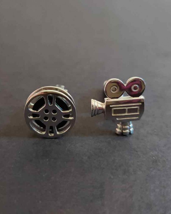 Lights Camera Action Cuff-Links Button,