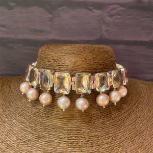 Rectangular Pearl Choker