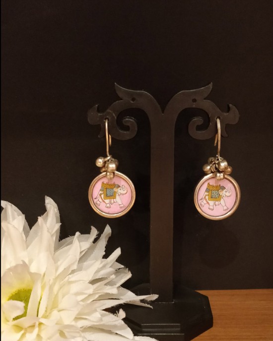 Elephant Painting Earrings