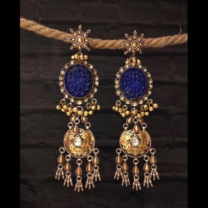 Two Tone Lapis Chandeliers