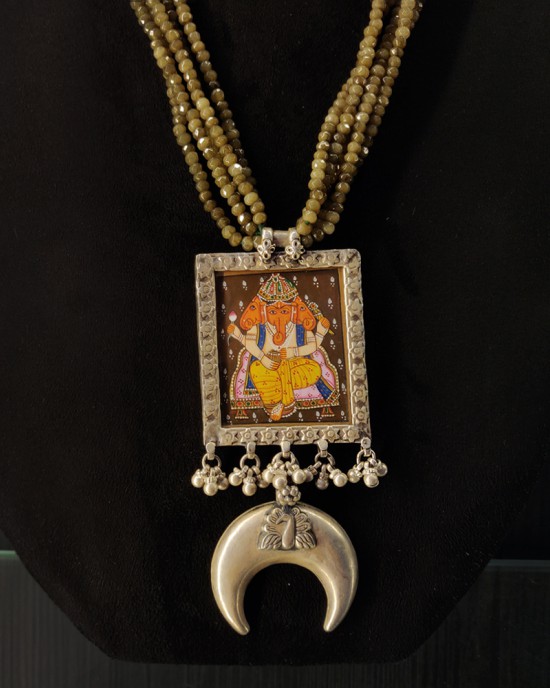 Beaded Ganesha Pendant