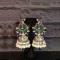 Blue And Green Contrasting Pearl Jhumka