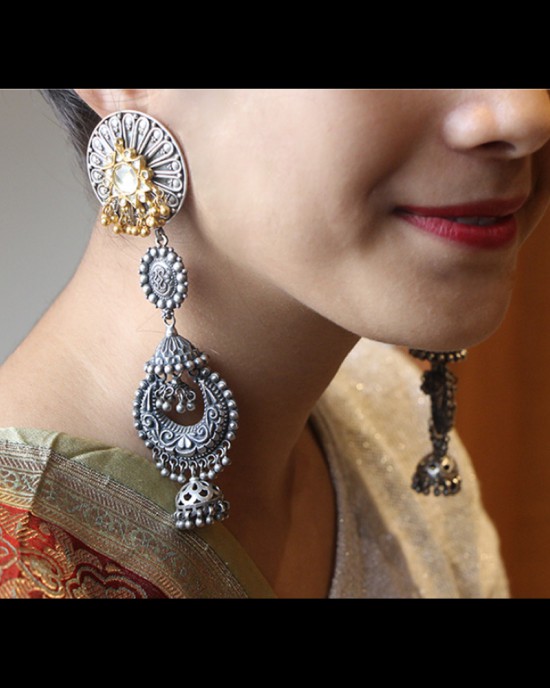 Kundan Jhumki Earrings