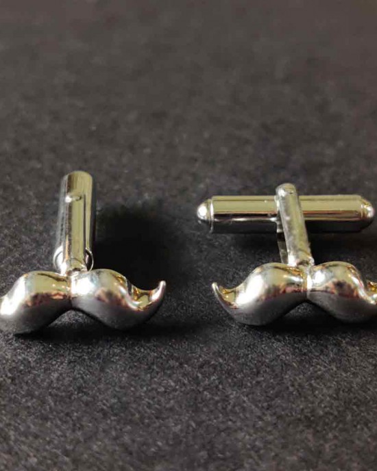 Moustache Cuff Links Button