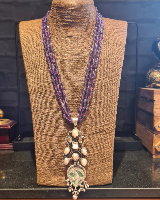 Amethyst Beaded Necklace